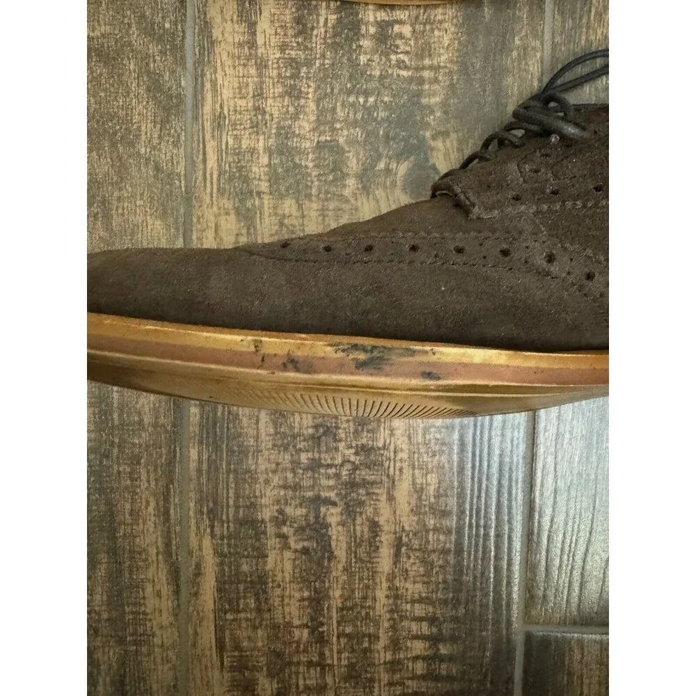 Banana Republic Ortholite Size 10M Brown Suede‎ Longwings Wing Tip Dress Shoes